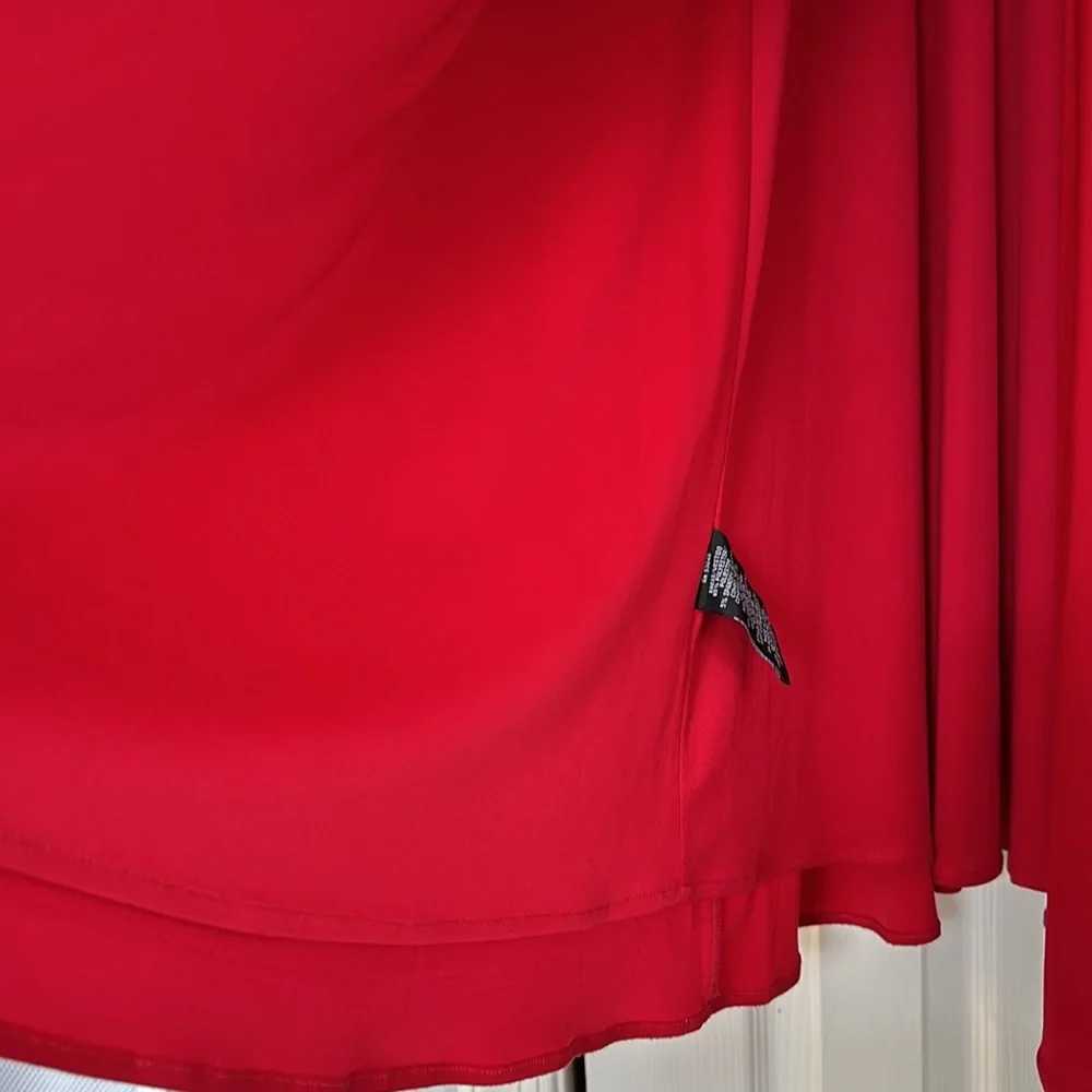 Red Gown with Mesh Cut outs - Picture 11 of 14